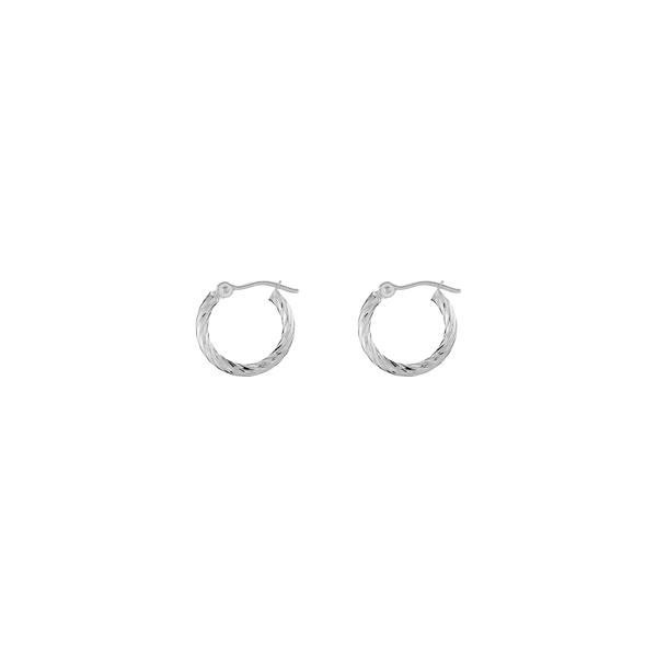 Thin Twisted Hoop Earrings
