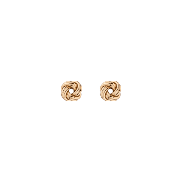 Gold Knot Stud Earrings