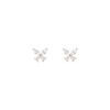 Lab Grown White Sapphire Butterfly Earrings