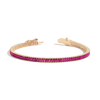 Lab Grown Red Ruby Baguette Tennis Bracelet