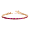 Lab Grown Red Ruby Tennis Bracelet - 6ct