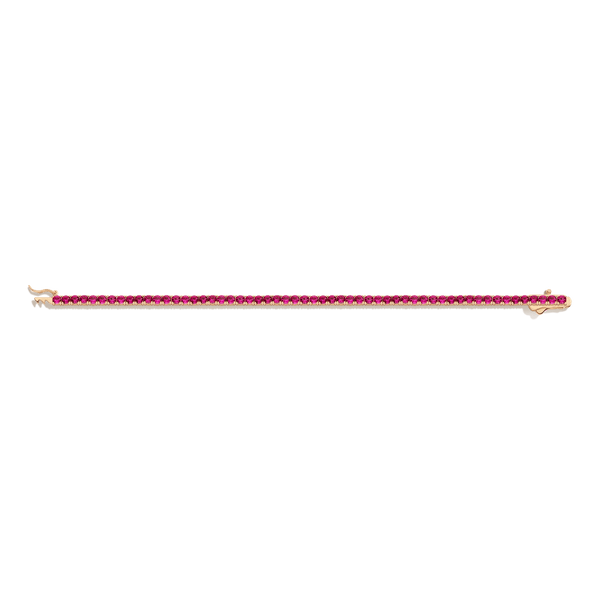 Lab Grown Red Ruby Tennis Bracelet