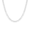 Lab Grown White Sapphire Baguette Tennis Necklace