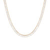 Lab Grown White Sapphire Baguette Tennis Necklace