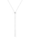 Aurate x Frye: Lab Grown White Sapphire Bolo Necklace