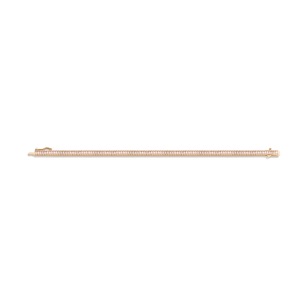 Lab Grown Morganite Baguette Tennis Bracelet