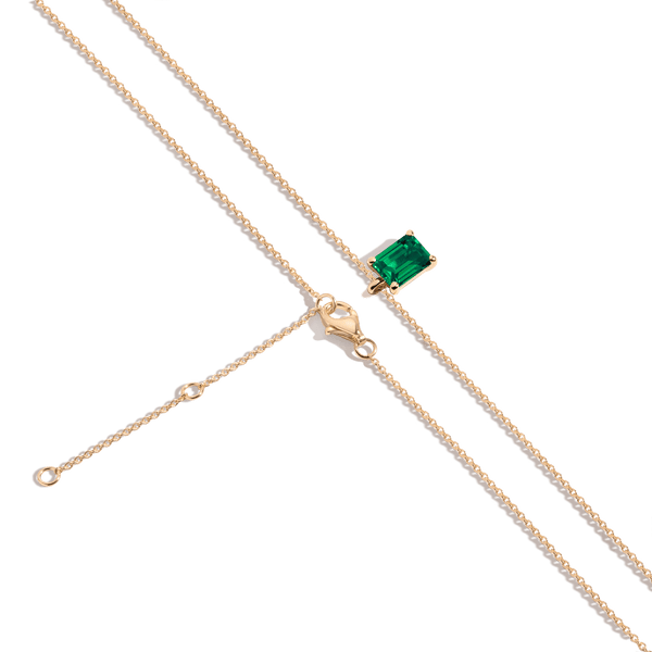 Emerald Gemstone Solitaire Necklace