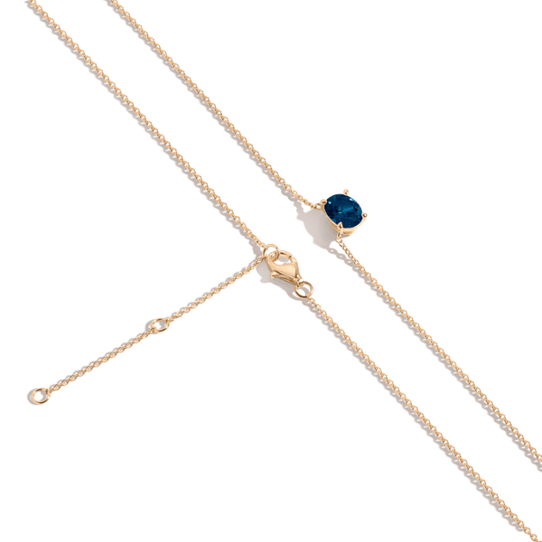 Oval Gemstone Solitaire Necklace