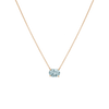 Oval Gemstone Solitaire Necklace