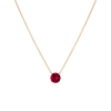Round Gemstone Solitaire Necklace