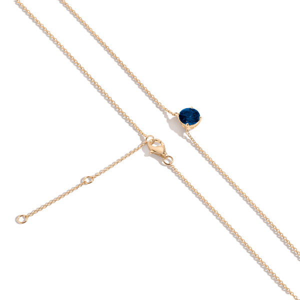 Round Gemstone Solitaire Necklace