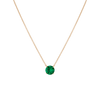 Round Gemstone Solitaire Necklace
