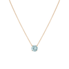 Round Gemstone Solitaire Necklace