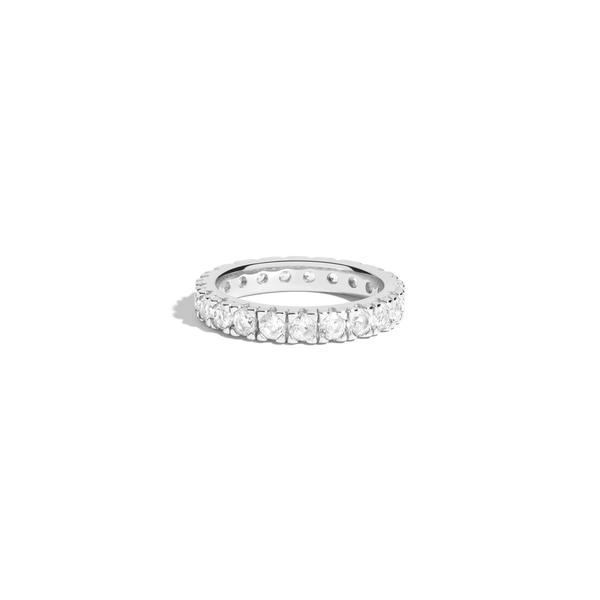 Lab Grown White Sapphire Eternity Ring