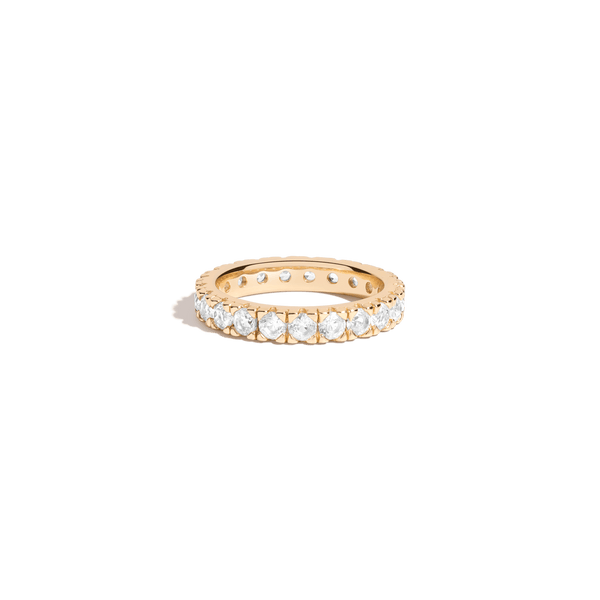 Lab Grown White Sapphire Eternity Ring