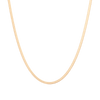 Solid Gold Herringbone Chain Necklace