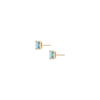 Emerald Gemstone Solitaire Stud Earrings