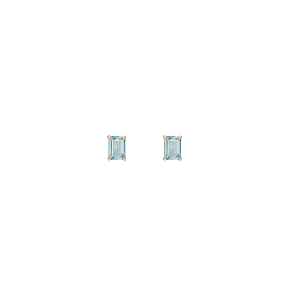 Emerald Gemstone Solitaire Stud Earrings
