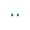 Oval Gemstone Solitaire Stud Earrings