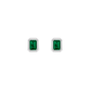 Lab Grown Emerald Heirloom Stud Earrings