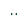 Mini Lab Grown Emerald Heirloom Stud Earrings