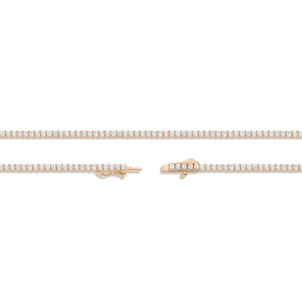 Lab Grown White Sapphire Tennis Necklace