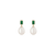 Lab Grown Emerald Heirloom Pearl Drop Earrings