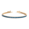 Lab Grown Blue Topaz Baguette Tennis Bracelet