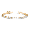 Lab Grown White Sapphire Three-Prong Tennis Bracelet