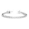 Lab Grown White Sapphire Three-Prong Tennis Bracelet