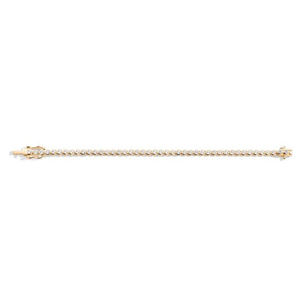 Lab Grown White Sapphire Bezel Tennis Bracelet