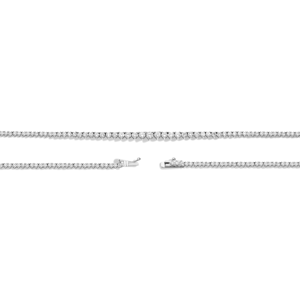 Everyday Three-Prong Graduated Tennis Necklace