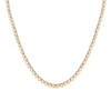 Lab Grown White Sapphire Bezel Tennis Necklace
