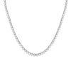 Lab Grown White Sapphire Bezel Tennis Necklace