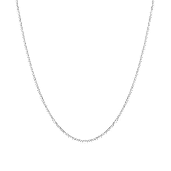 Three-Prong Lab Grown Diamond Tennis Necklace