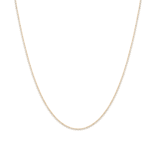 Three-Prong Lab Grown Diamond Tennis Necklace