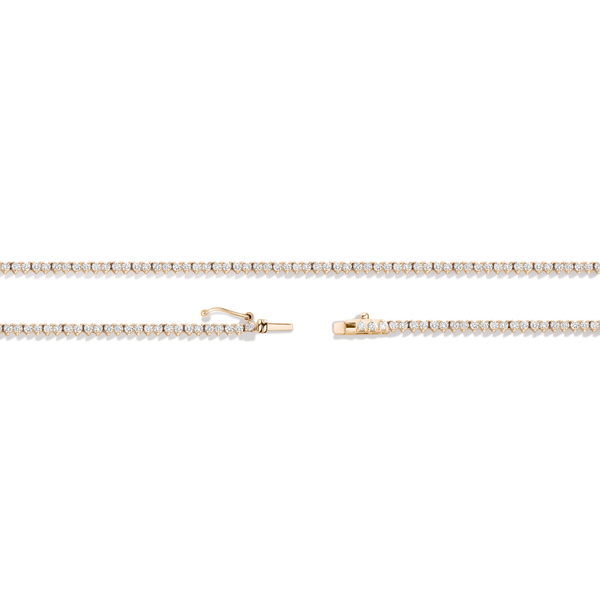 Three-Prong Lab Grown Diamond Tennis Necklace