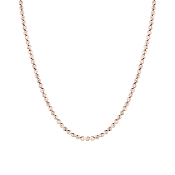 Lab Grown Diamond Bezel Tennis Necklace
