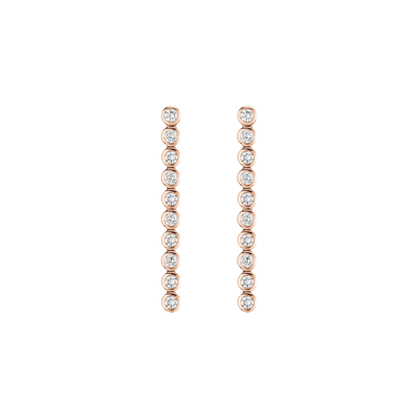 Lab Grown Diamond Bezel Tennis Earrings