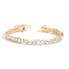 Lab Grown White Sapphire Mixed Shape Tennis Bracelet