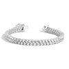 Lab Grown White Sapphire Double Row Tennis Bracelet
