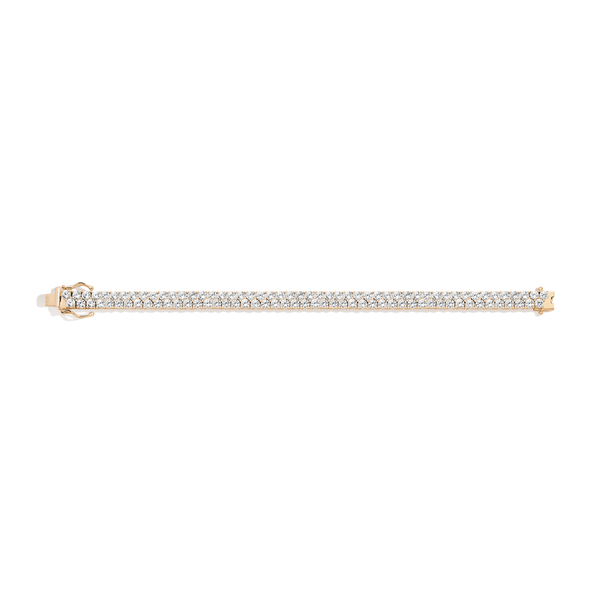 Lab Grown White Sapphire Double Row Tennis Bracelet
