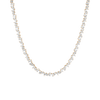 Lab Grown White Sapphire Mixed Shape Tennis Necklace