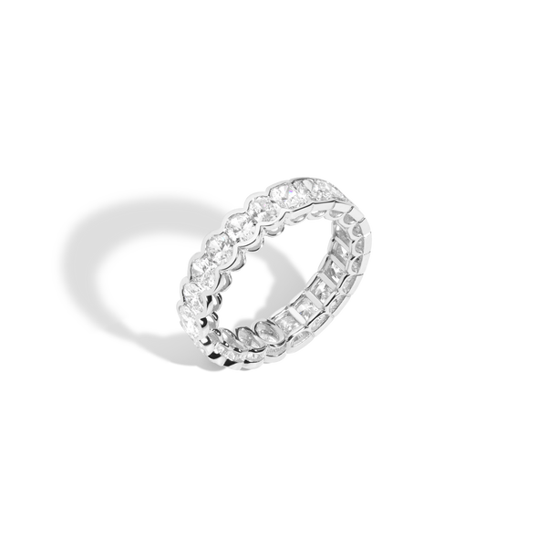 Two-in-One Lab Grown Diamond Semi-Bezel Eternity Ring