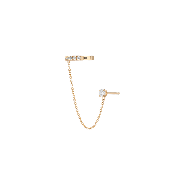 Aurate x Frye: Lab Grown Diamond Stud and Ear Cuff