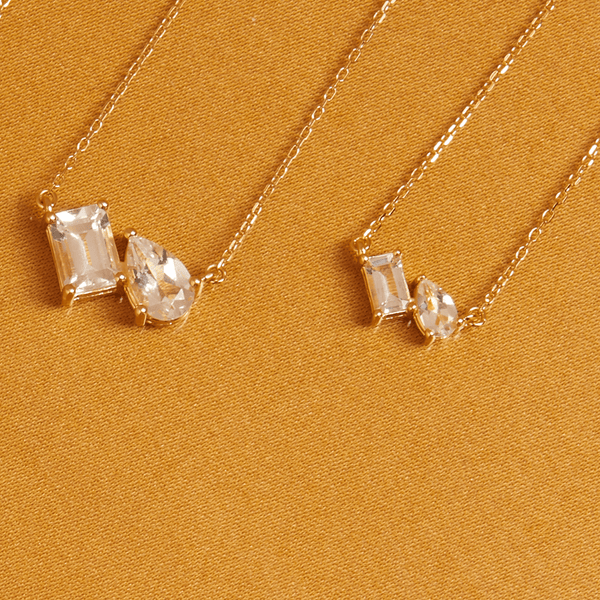 Toi et Moi Gemstone Mini Heirloom Necklace