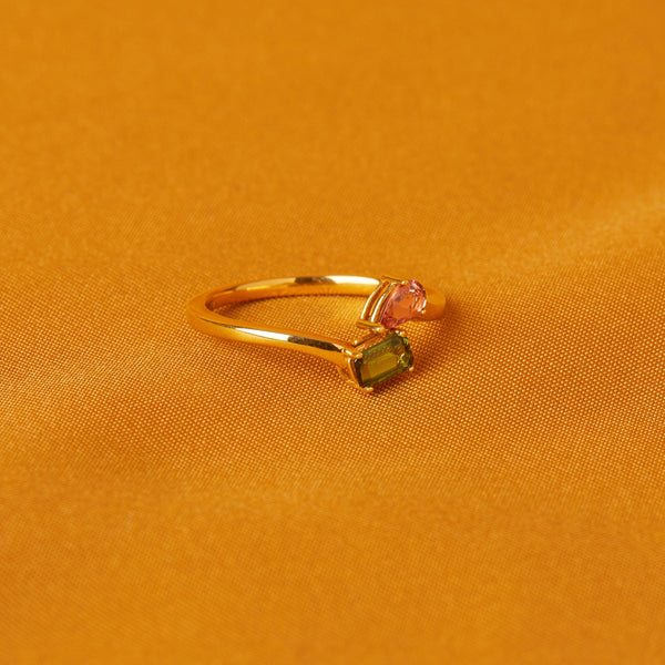 Toi et Moi Gemstone Mini Heirloom Ring