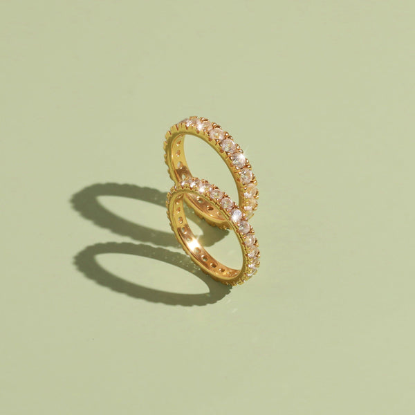 Lab Grown White Sapphire Eternity Ring