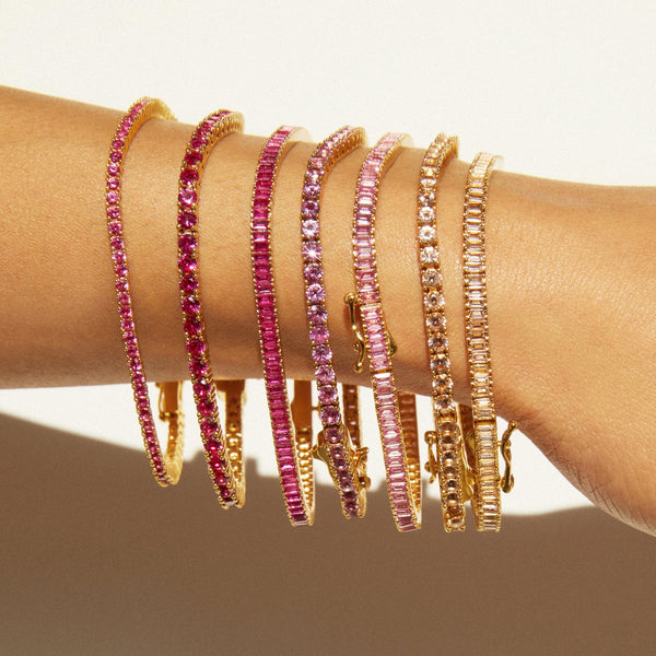 Lab Grown Morganite Tennis Bracelet