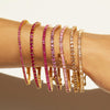 Lab Grown Red Ruby Baguette Tennis Bracelet